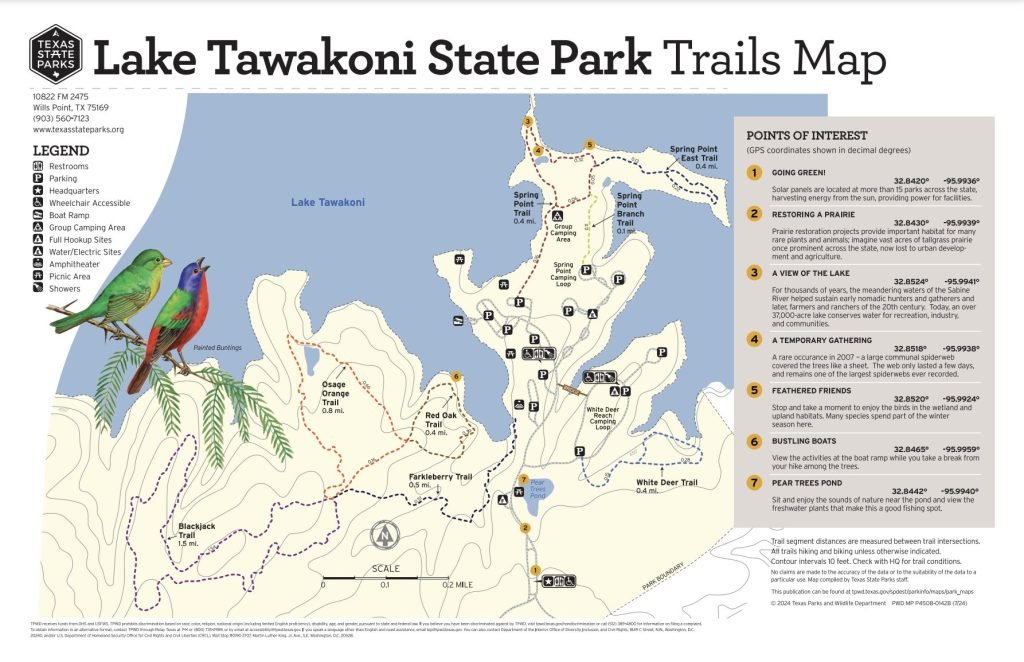 Lake Tawakoni State Park Trail Map
